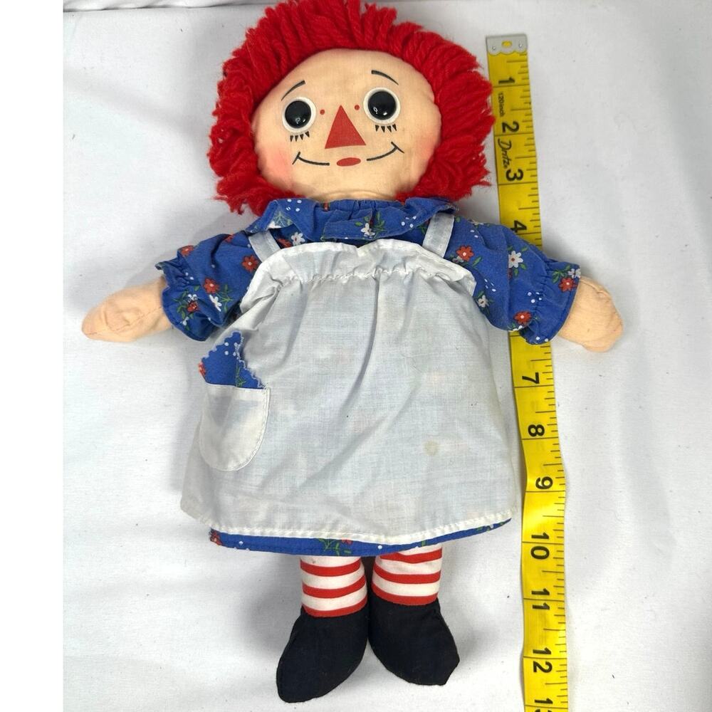 Vintage 1980’s Raggedy Ann plush toy doll collectible by Hasbros Softies USA